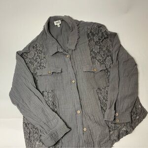 BUCKLE BKE Light Gray Textured Shirt